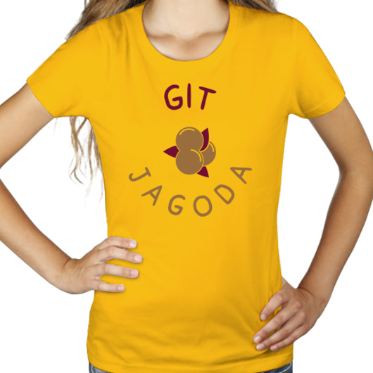 Git Jagoda - Damska Koszulka Żółta