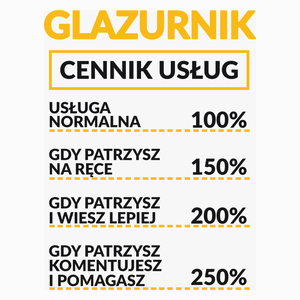 Glazurnik - Cennik Usług - Poduszka Biała