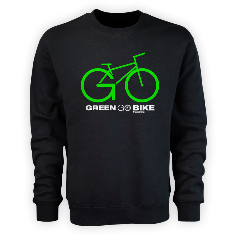 Go Green Go Bike - Męska Bluza Czarna
