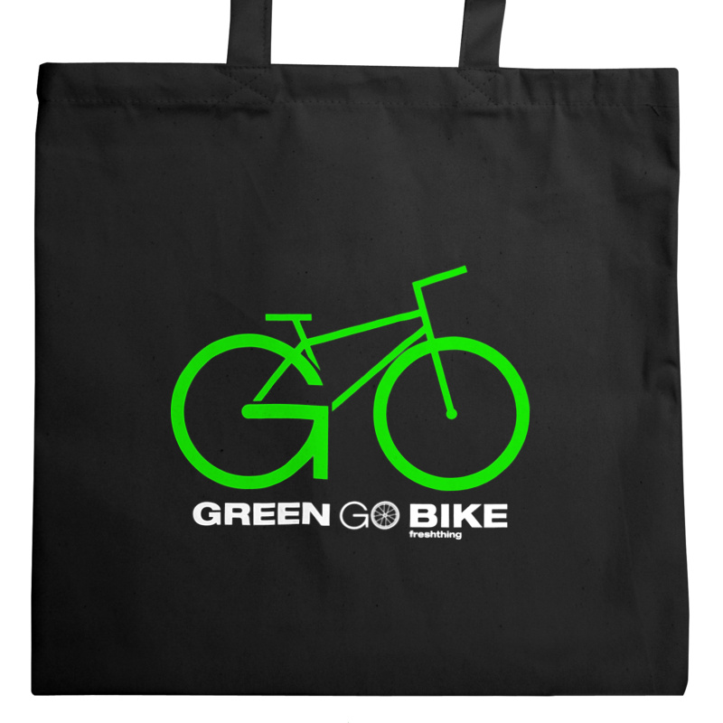 Go Green Go Bike - Torba Na Zakupy Czarna