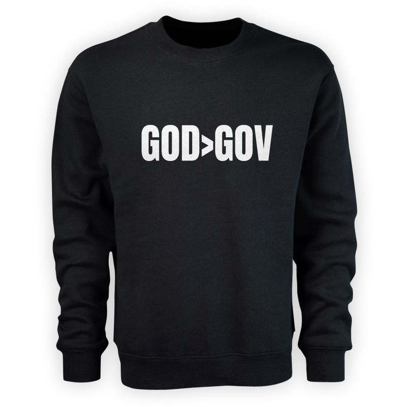 God Goverment Bóg Rząd Państwo - Męska Bluza Czarna