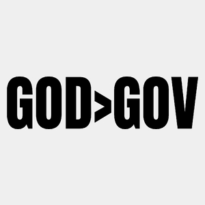 God Goverment Bóg Rząd Państwo - Męska Koszulka Biała