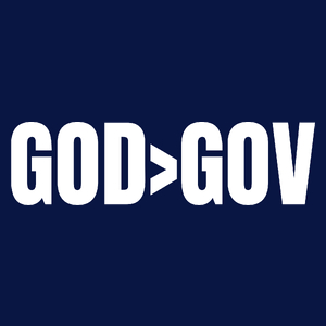 God Goverment Bóg Rząd Państwo - Męska Koszulka Ciemnogranatowa