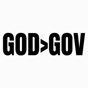 God Goverment Bóg Rząd Państwo - Poduszka Biała