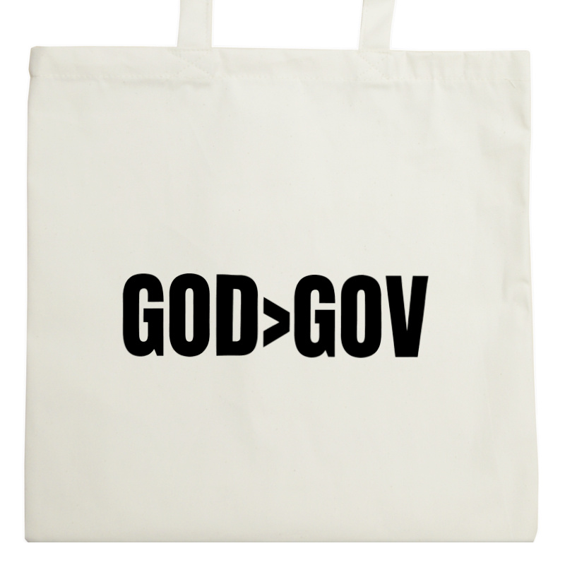 God Goverment Bóg Rząd Państwo - Torba Na Zakupy Natural