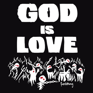 God Is Love - Męska Bluza Czarna