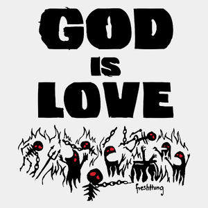 God Is Love - Męska Koszulka Biała
