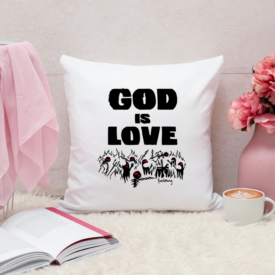 God Is Love - Poduszka Biała