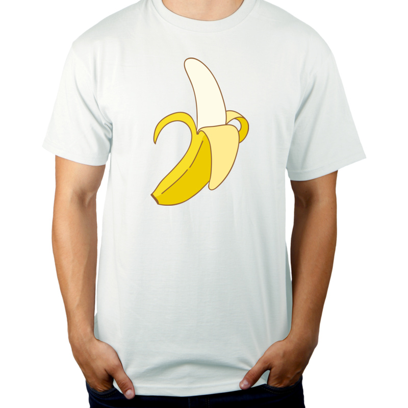 Gorszący Banan Afera Muzeum - Męska Koszulka Biała