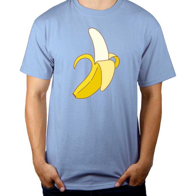 Gorszący Banan Afera Muzeum - Męska Koszulka Błękitna