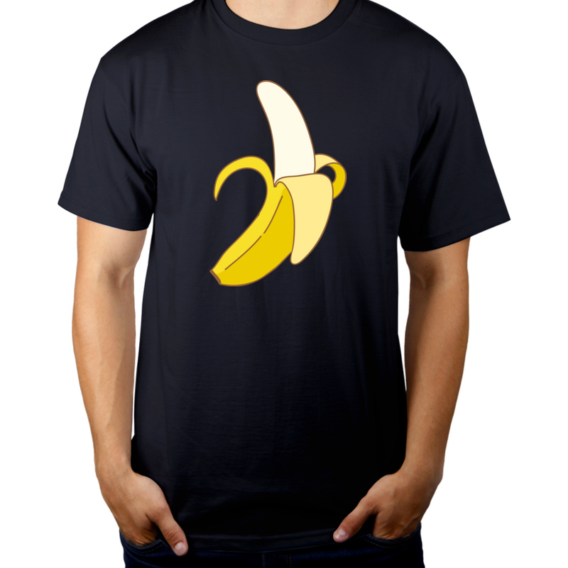 Gorszący Banan Afera Muzeum - Męska Koszulka Ciemnogranatowa