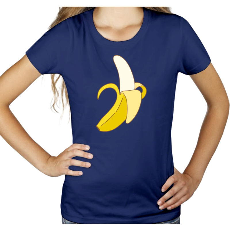 Gorszący Banan Afera Muzeum - Damska Koszulka Granatowa