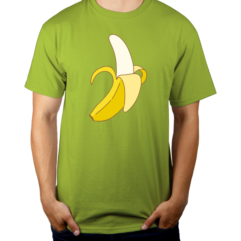 Gorszący Banan Afera Muzeum - Męska Koszulka Jasno Zielona