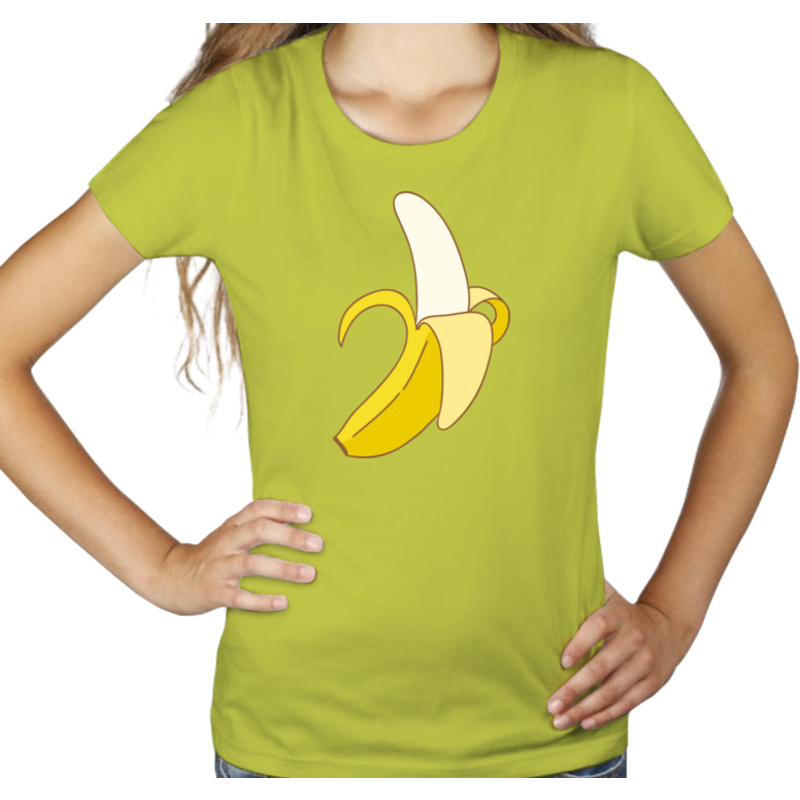 Gorszący Banan Afera Muzeum - Damska Koszulka Jasno Zielona
