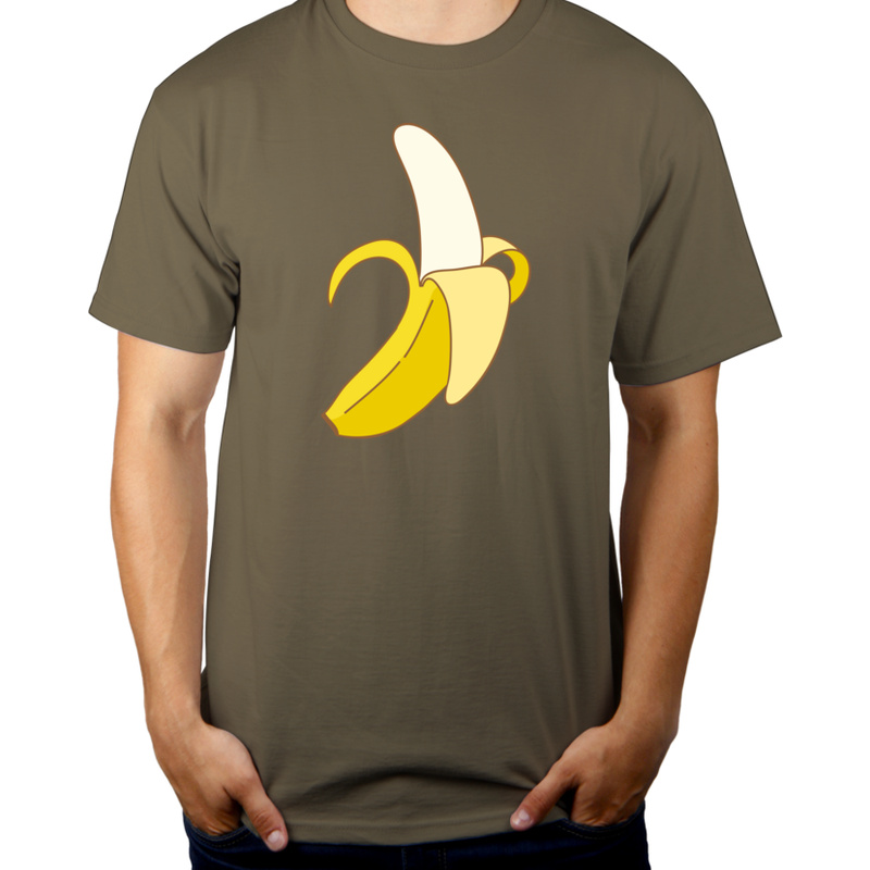 Gorszący Banan Afera Muzeum - Męska Koszulka Khaki