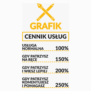 Grafik - Cennik Usług - Poduszka Biała