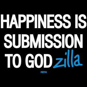 Happines is Submission to Godzilla - Torba Na Zakupy Czarna