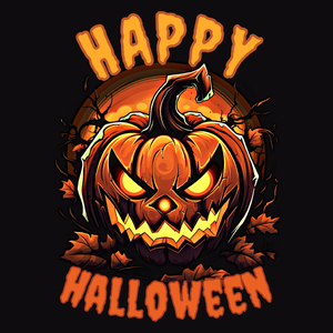 Happy Halloween - Męska Koszulka Czarna