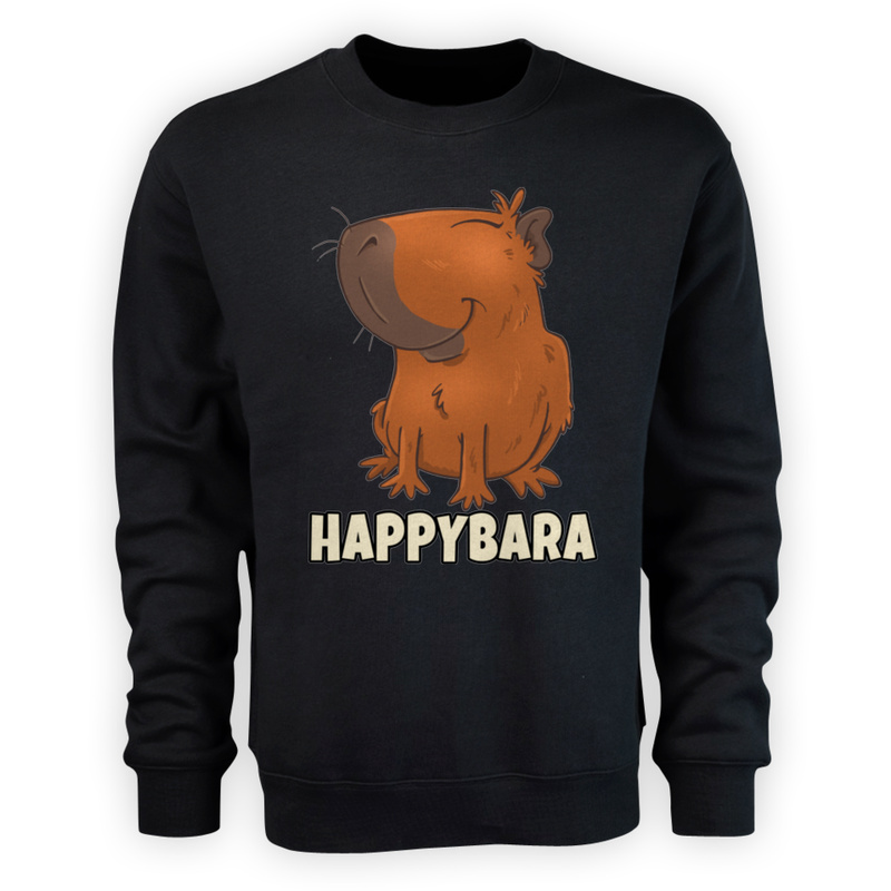 Happybara kapibara wesoła - Męska Bluza Czarna