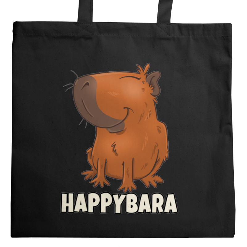 Happybara kapibara wesoła - Torba Na Zakupy Czarna