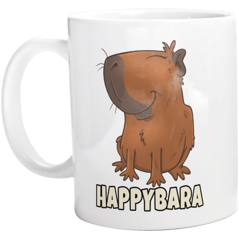 Happybara kapibara wesoła - Kubek Biały