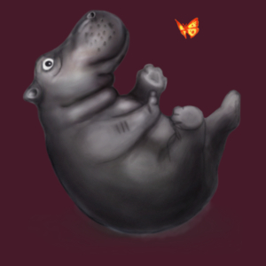 Hipcio - hipopotam  - Męska Koszulka Burgundowa