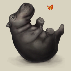 Hipcio - hipopotam  - Torba Na Zakupy Natural