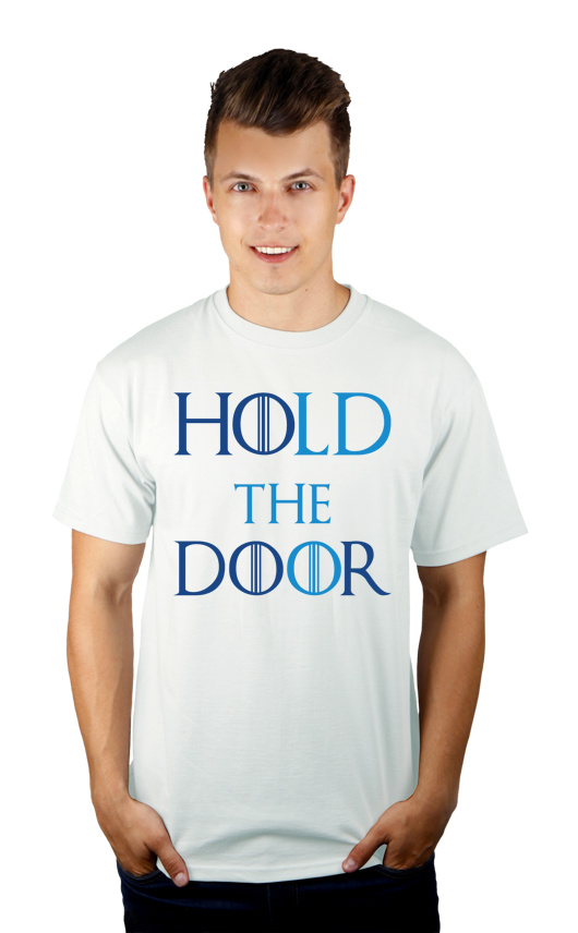 Hodor - Hold The Door - Męska Koszulka Biała