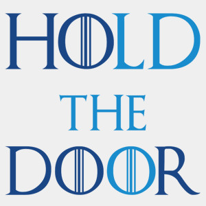 Hodor - Hold The Door - Męska Koszulka Biała