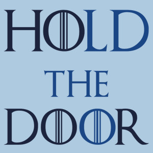 Hodor - Hold The Door - Męska Koszulka Błękitna