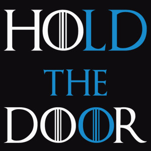 Hodor - Hold The Door - Męska Koszulka Czarna