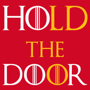 Hodor - Hold The Door - Męska Koszulka Czerwona