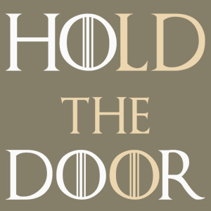 Hodor - Hold The Door - Męska Koszulka Jasno Szara