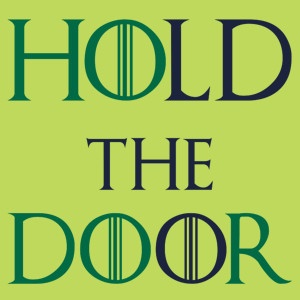 Hodor - Hold The Door - Męska Koszulka Jasno Zielona