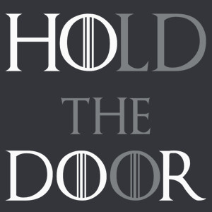 Hodor - Hold The Door - Męska Koszulka Szara