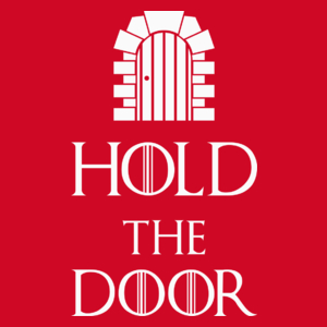 Hold The Door - Męska Koszulka Czerwona