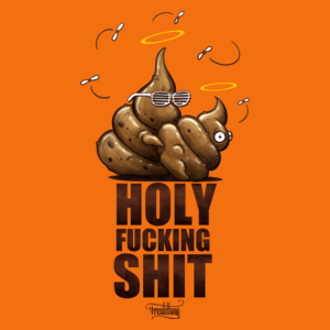 Holy Fucking Shit - Damska Koszulka Pomarańczowa