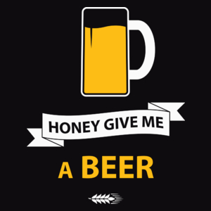 Honey give me a beer - Męska Bluza z kapturem Czarna