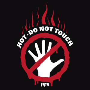Hot - Do Not Touch - Męska Koszulka Czarna