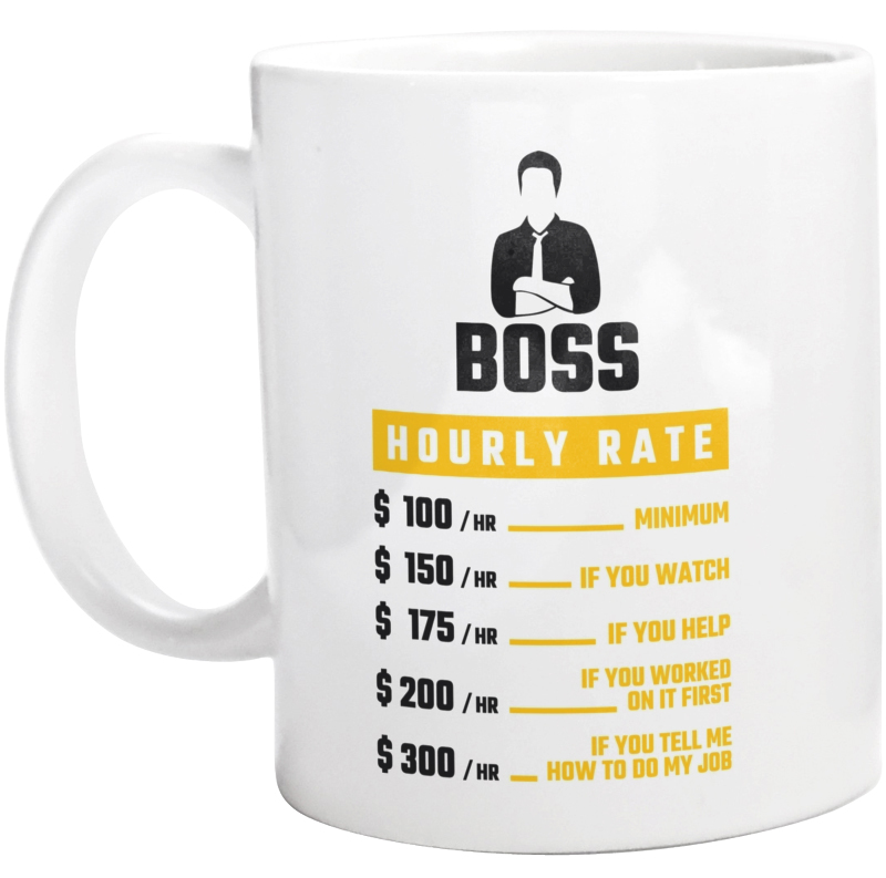 Hourly Rate Boss - Kubek Biały