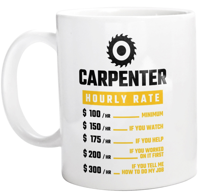 Hourly Rate Carpenter - Kubek Biały