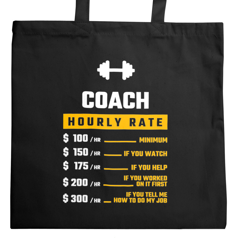 Hourly Rate Coach - Torba Na Zakupy Czarna