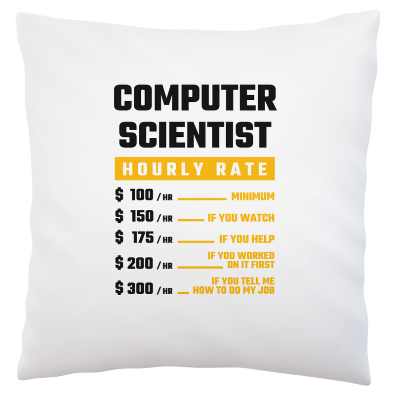 Hourly Rate Computer Scientist - Poduszka Biała