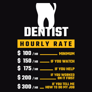 Hourly Rate Dentist - Męska Bluza z kapturem Czarna