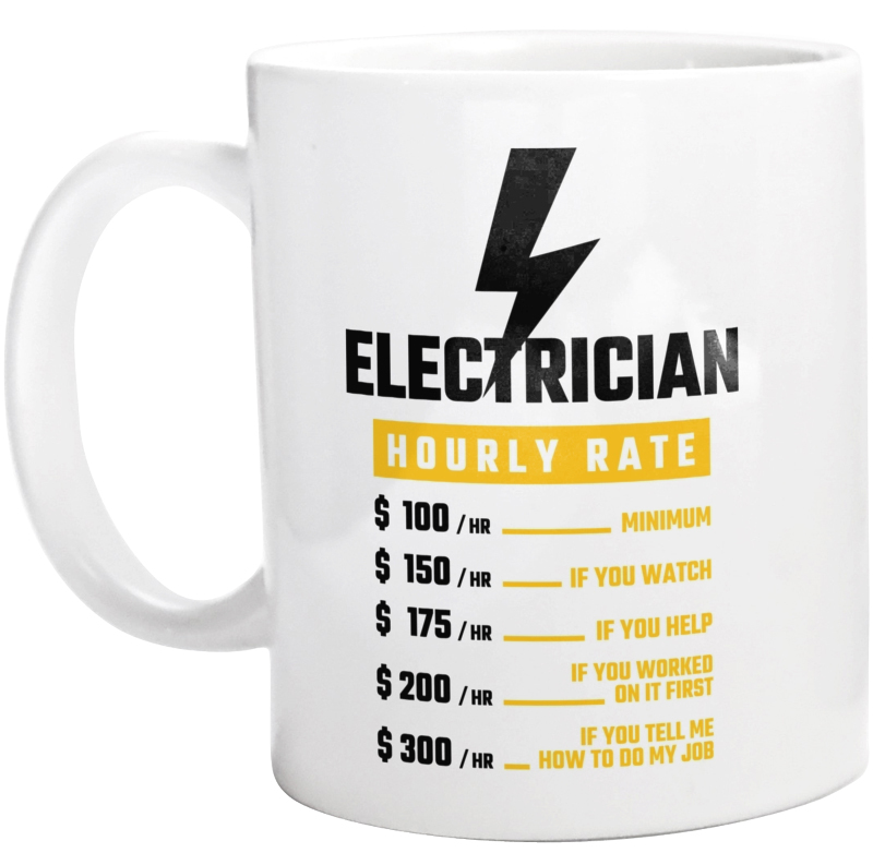 Hourly Rate Electrician - Kubek Biały