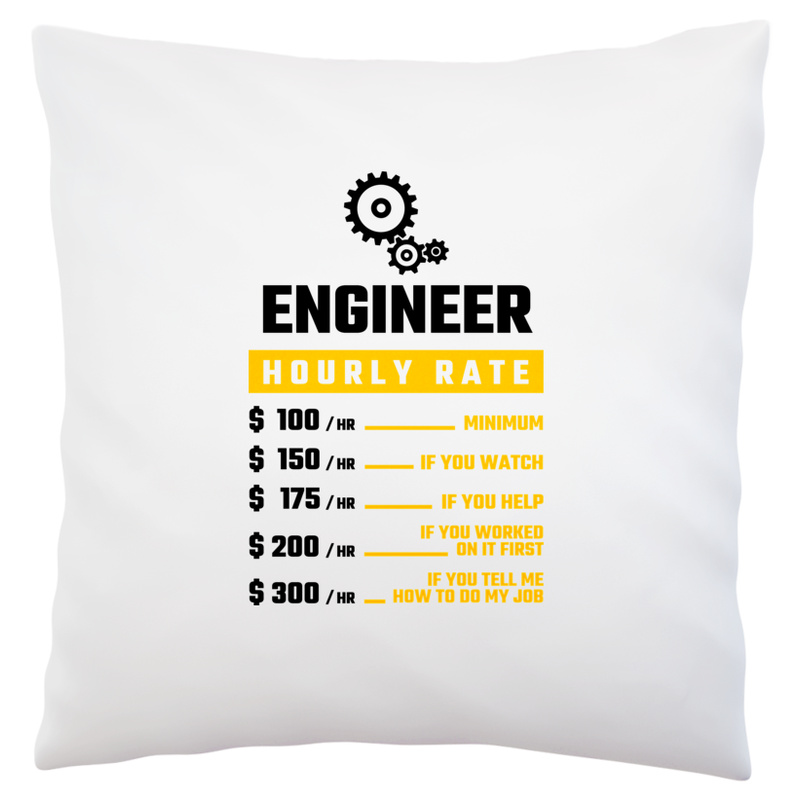 Hourly Rate Engineer - Poduszka Biała