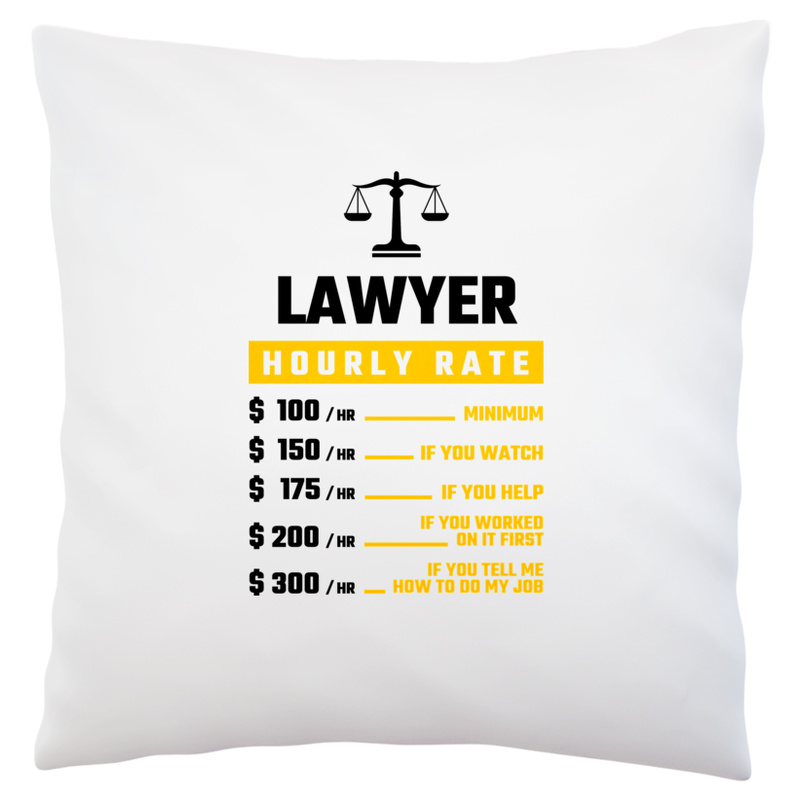 Hourly Rate Lawyer - Poduszka Biała
