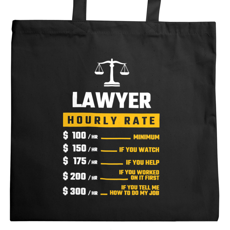 Hourly Rate Lawyer - Torba Na Zakupy Czarna