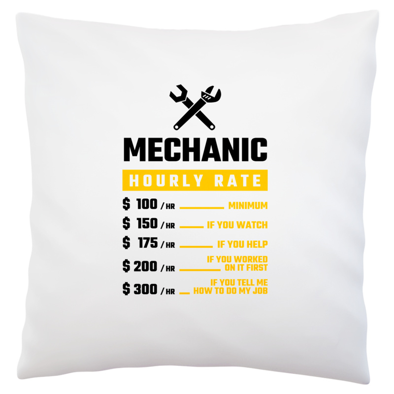 Hourly Rate Mechanic - Poduszka Biała