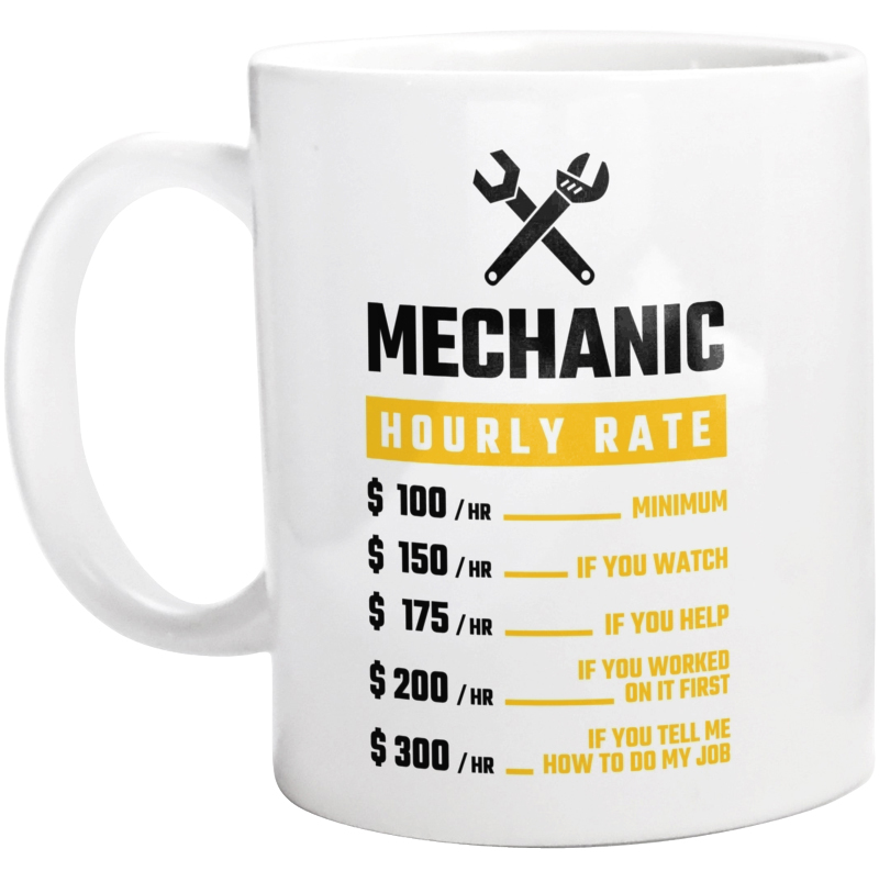 Hourly Rate Mechanic - Kubek Biały
